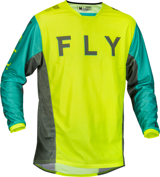 Kinetic Mesh Kore Jersey Hi-vis/teal/grey Xl