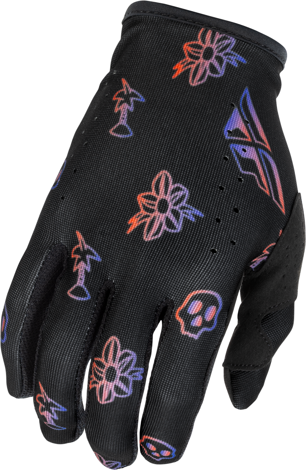 Youth Lite Outline Gloves Black/red/purple Ys