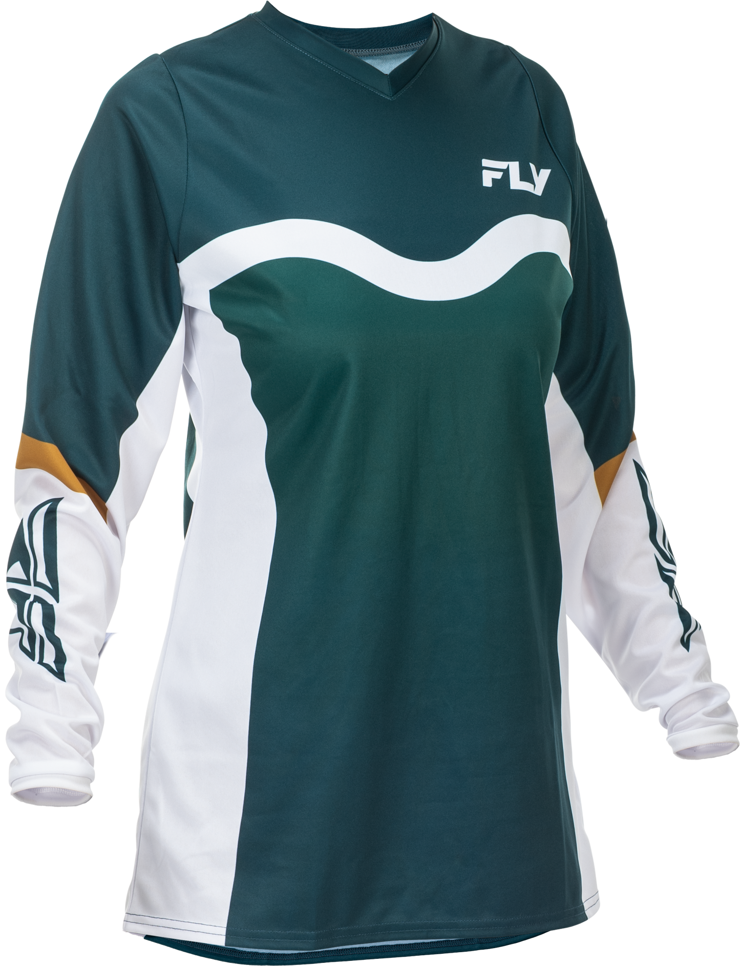 Women's F-16 Jersey Teal/white/gold Xl
