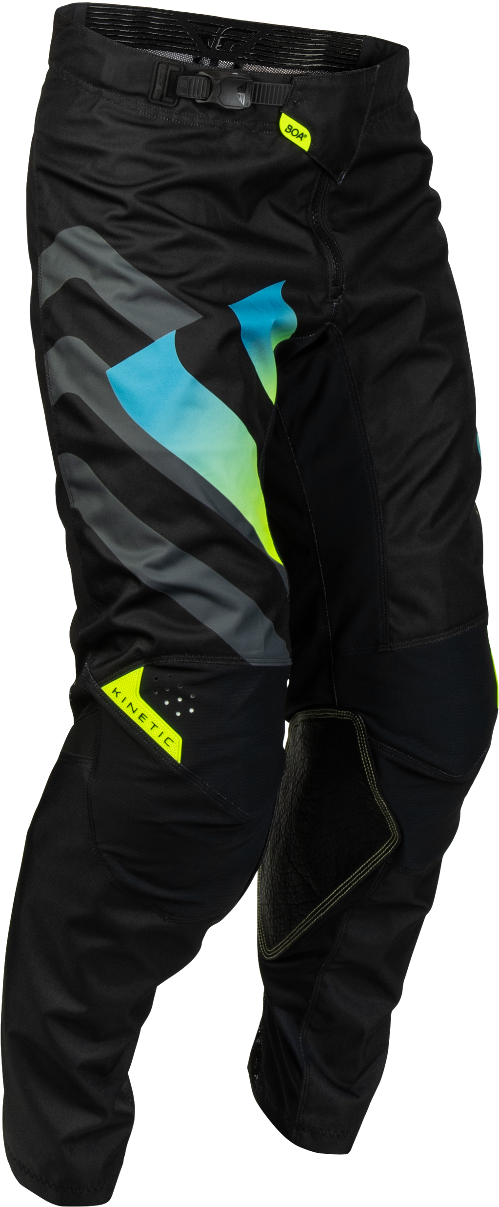 Kinetic Volt Pants Black/grey/teal/yellow Sz 42