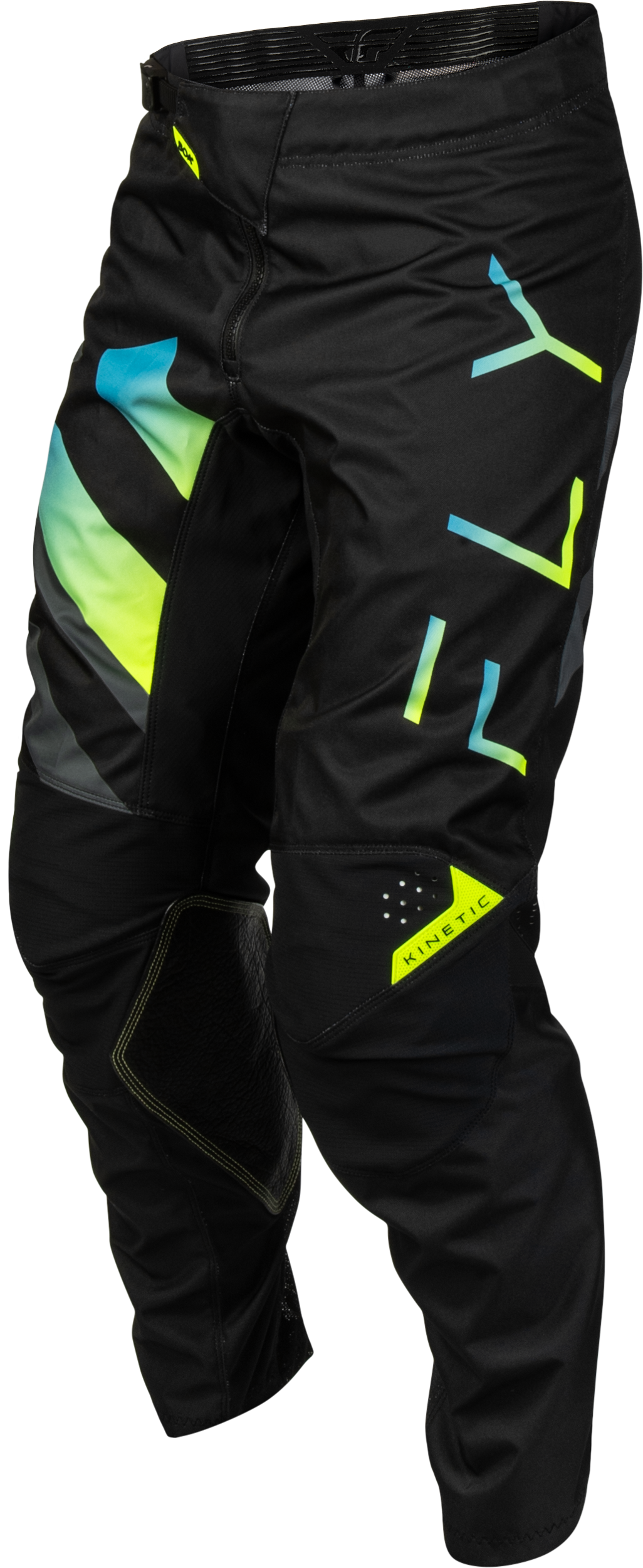 Kinetic Volt Pants Black/grey/teal/yellow Sz 42