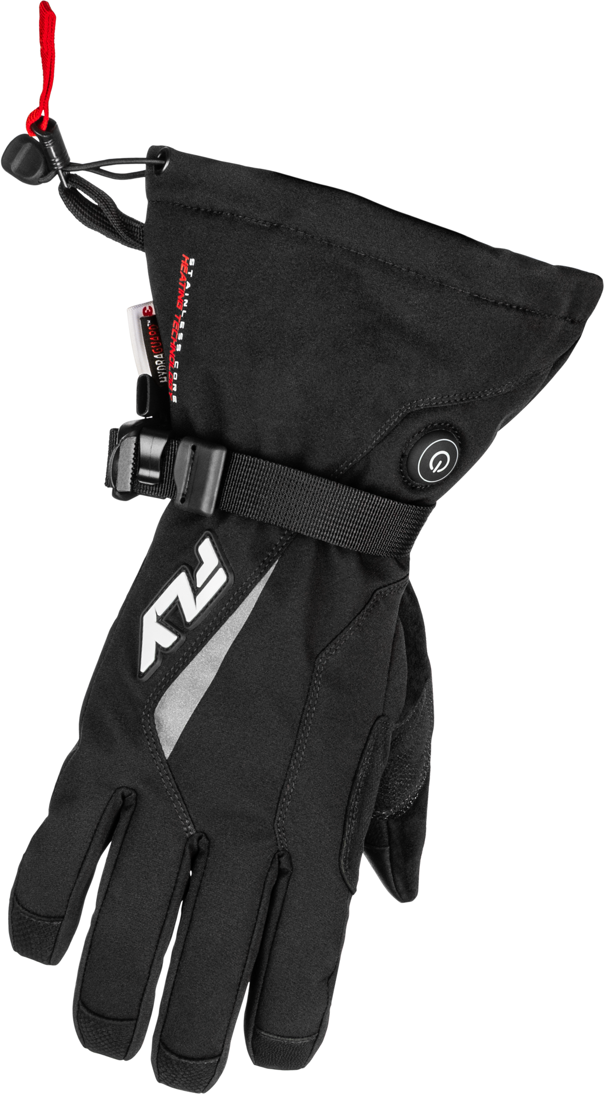 Title Heated Gauntlet Gloves Grey/black/red Yl