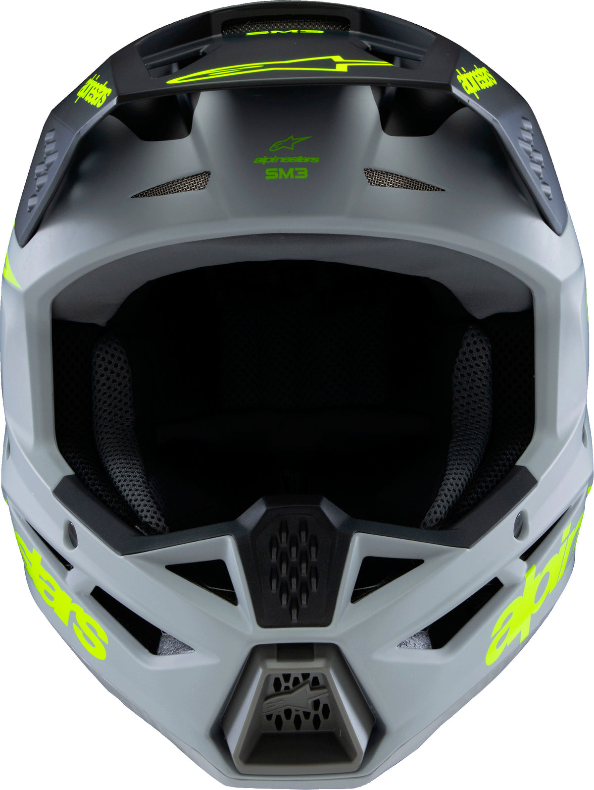 Sm3 Youth Radium Helmet Gry/blk/ylw Fluo Matte Ys