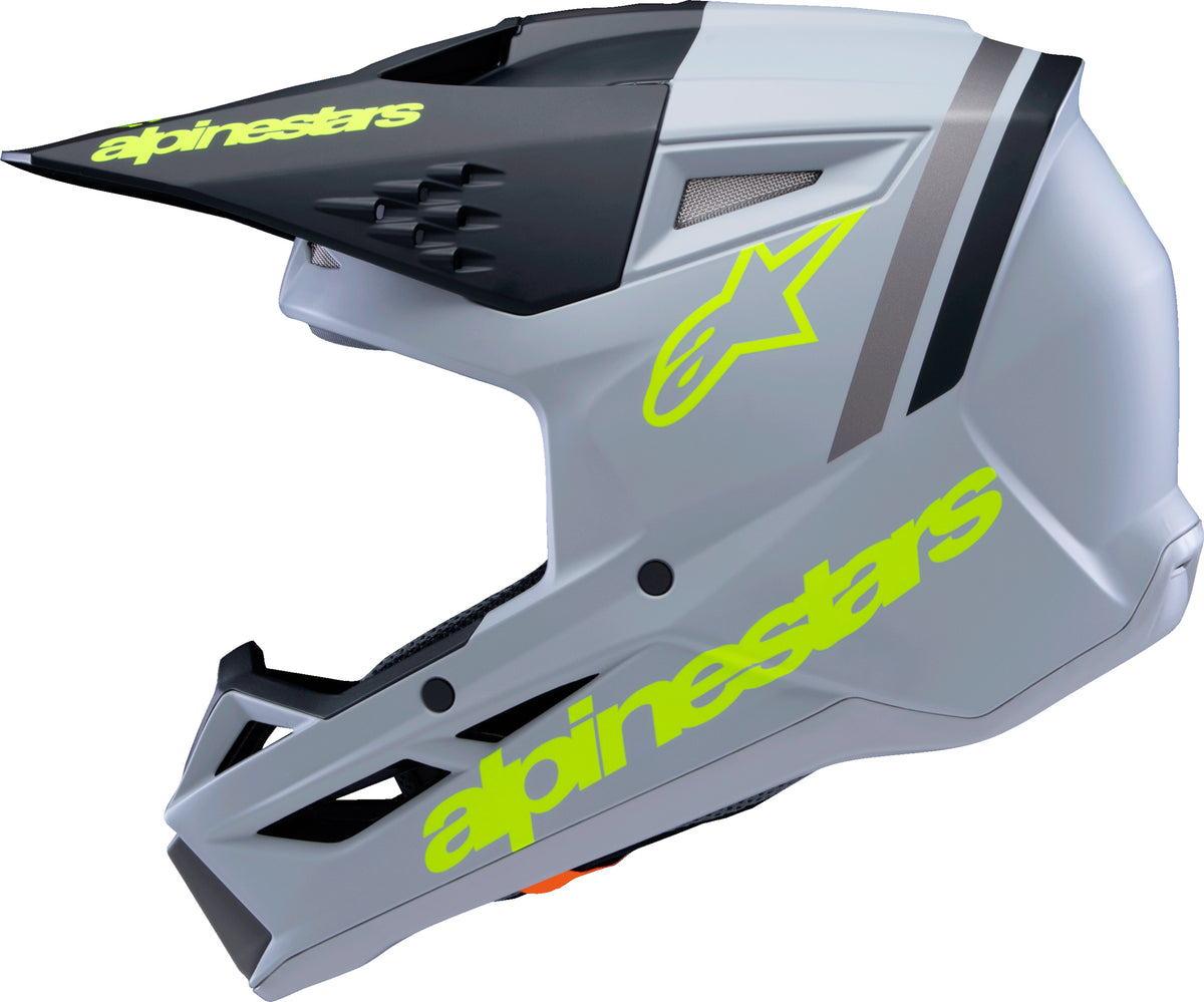 Sm3 Youth Radium Helmet Gry/blk/ylw Fluo Matte Ys