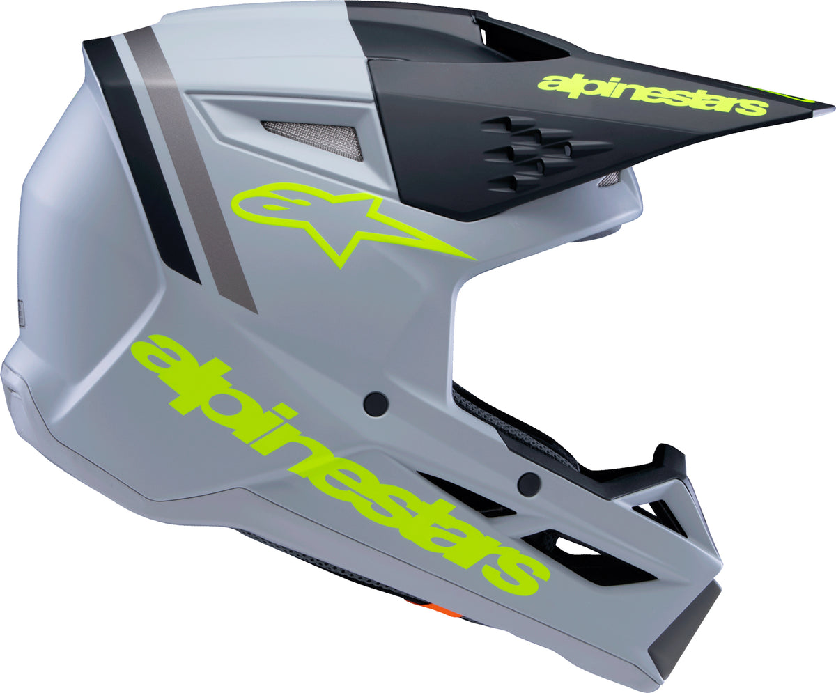 Sm3 Youth Radium Helmet Gry/blk/ylw Fluo Matte Ys