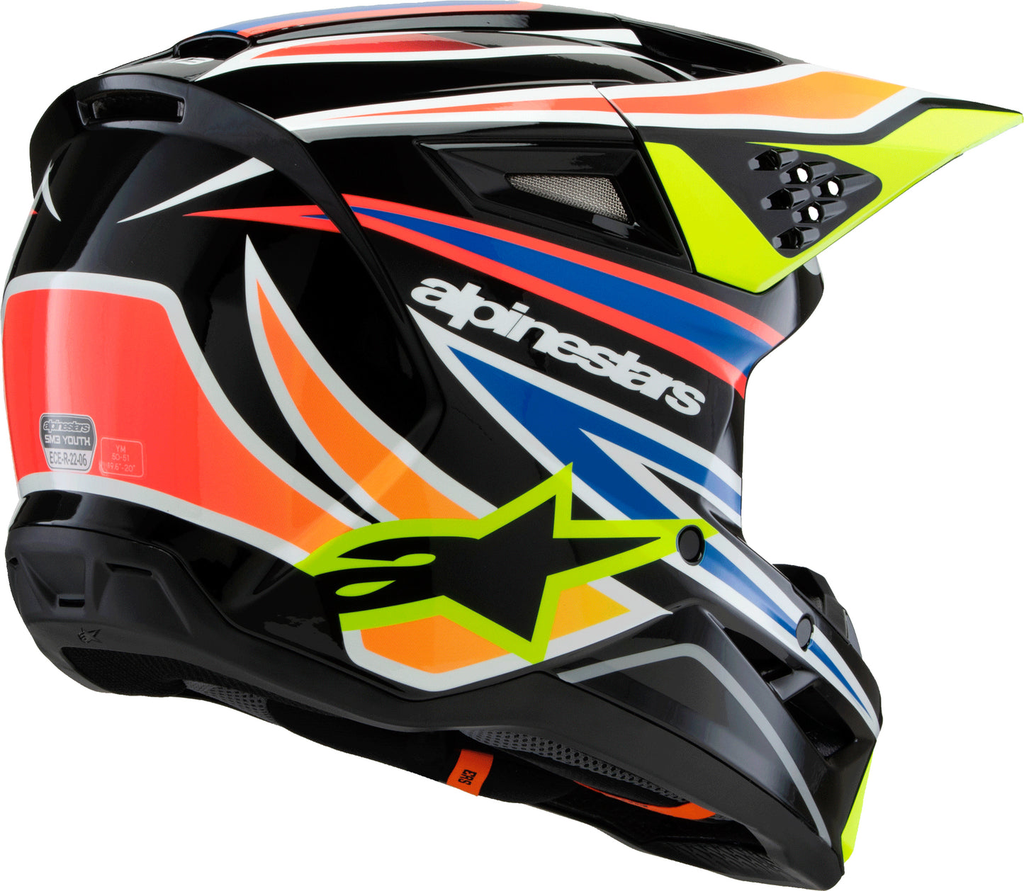 Sm3 Youth Wurx Helmet Blue/red/wht/blk Ys
