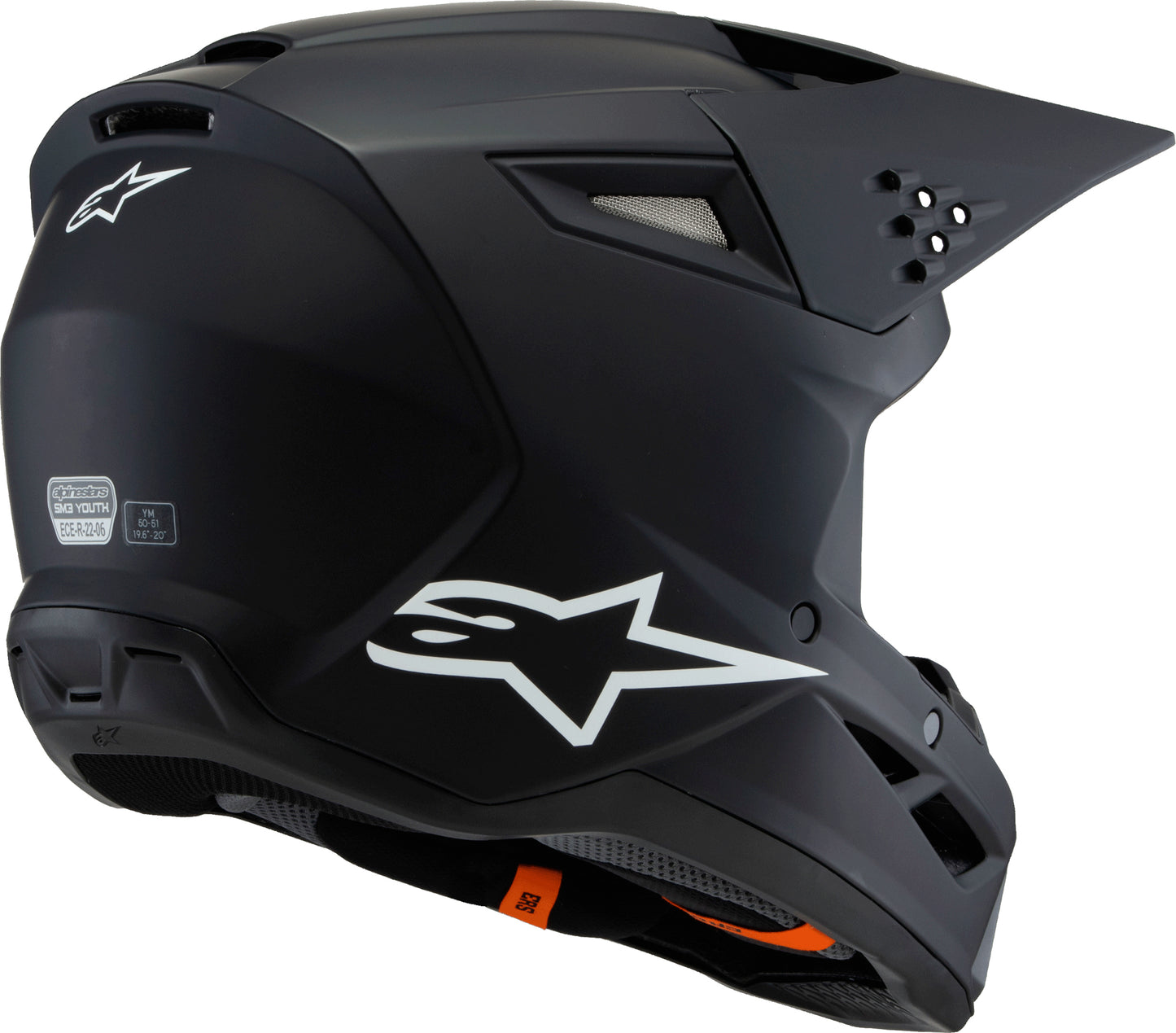 Sm3 Youth Solid Helmet Black Matte Ys