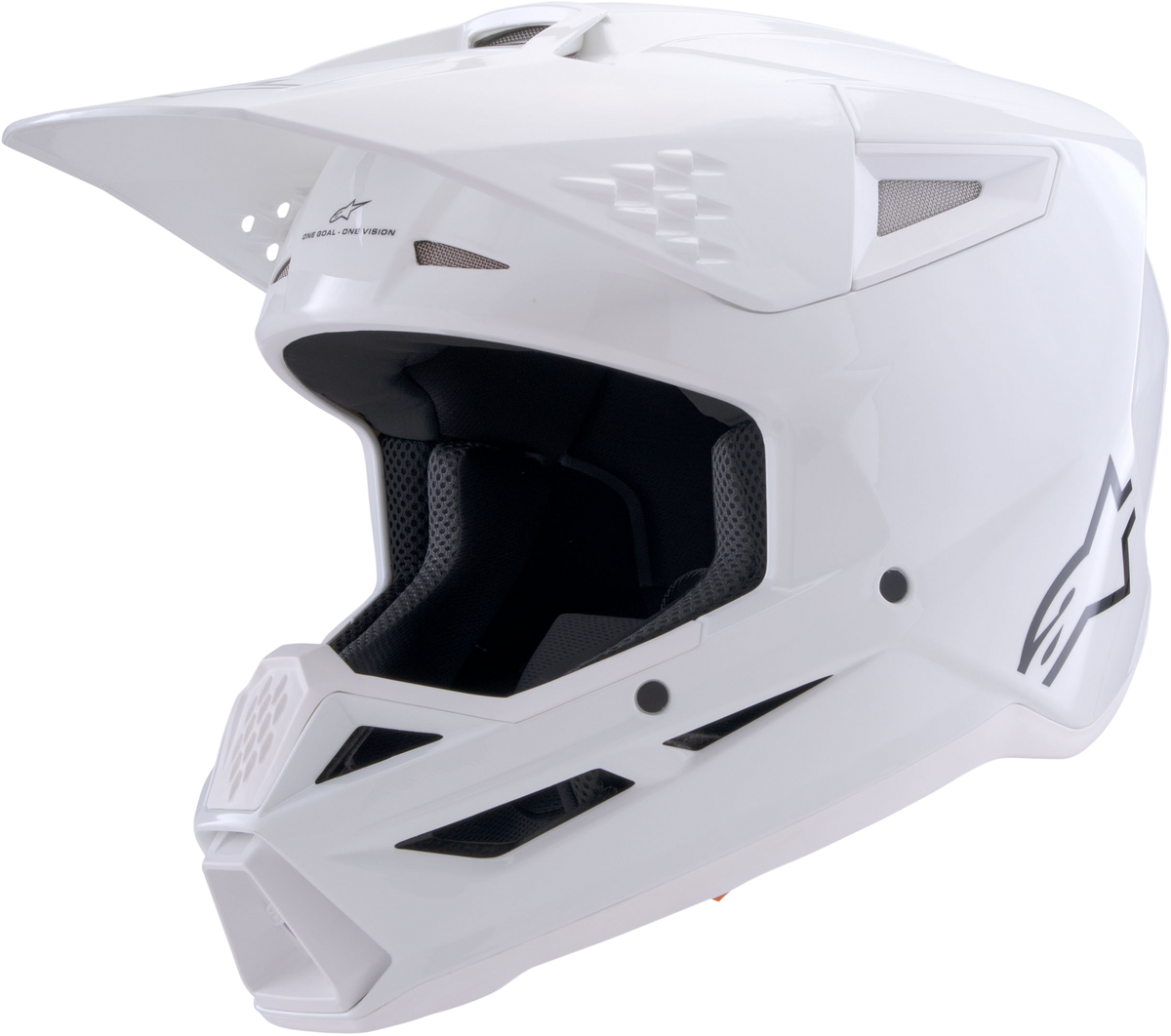 Sm3 Solid Helmet White Glossy Xs
