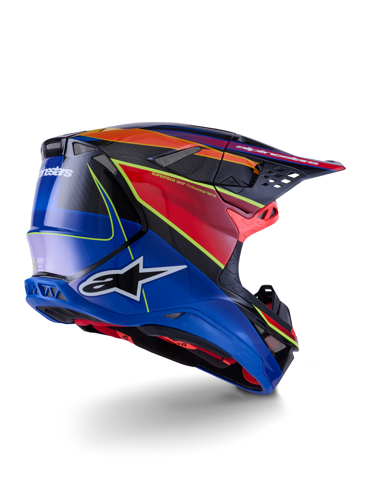 Supertech S-m10 Era Helmet Blu/rd/ylw Fluo Glossy Xl
