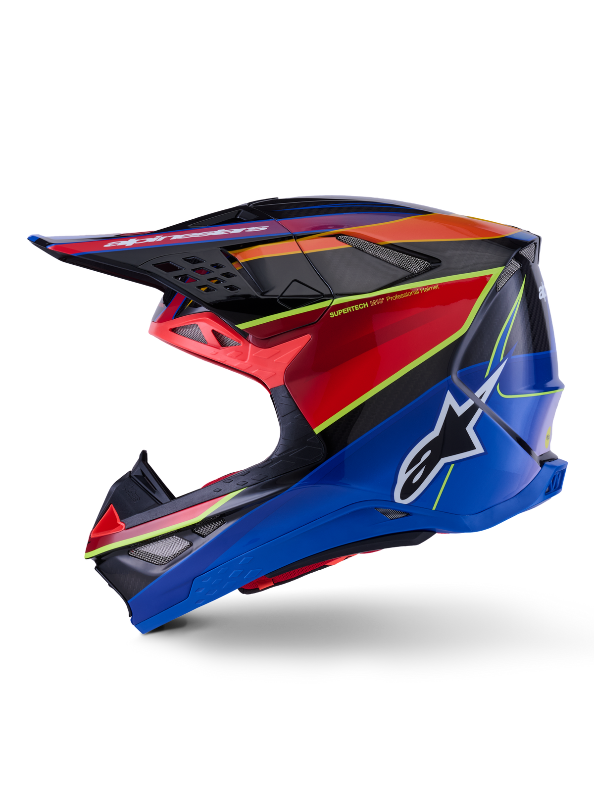 Supertech S-m10 Era Helmet Blu/rd/ylw Fluo Glossy Xl
