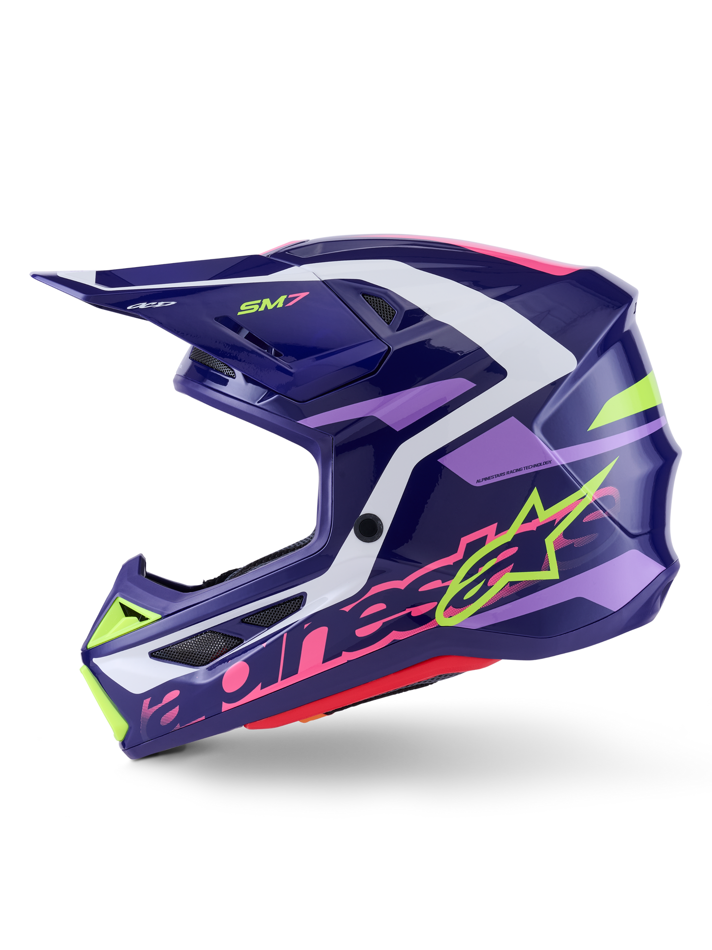 Sm7 Deed Helmet Blue/ylw Fluo Glossy Xl