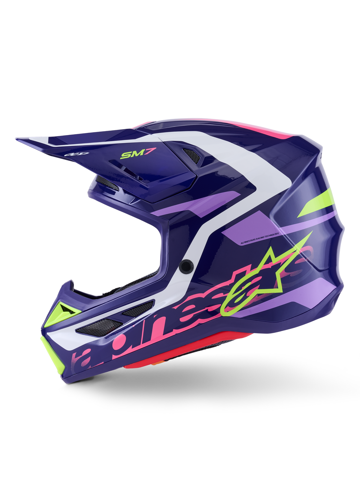 Sm7 Deed Helmet Blue/ylw Fluo Glossy Xl