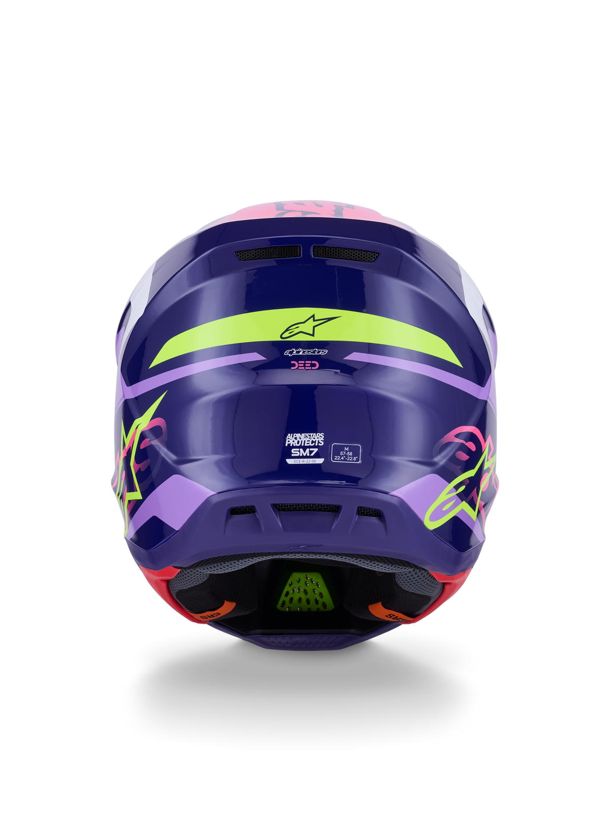 Sm7 Deed Helmet Blue/ylw Fluo Glossy Xl