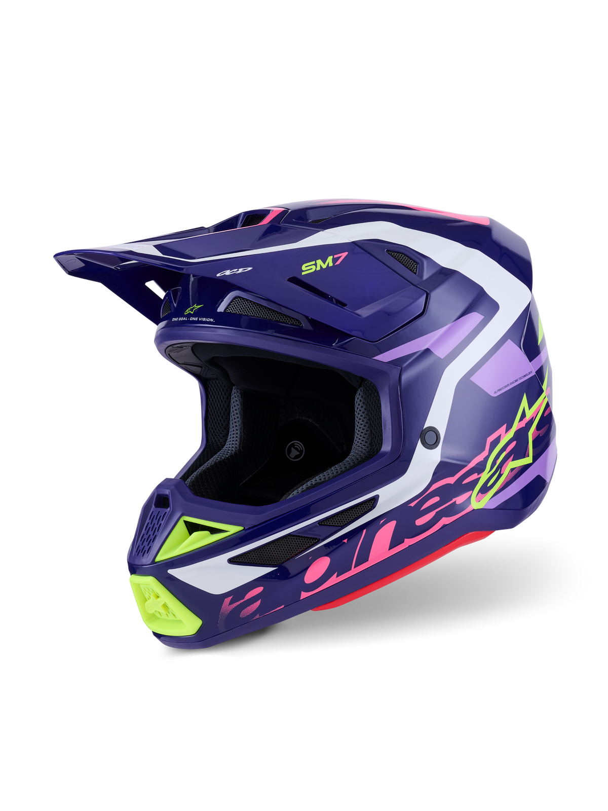Sm7 Deed Helmet Blue/ylw Fluo Glossy Xl