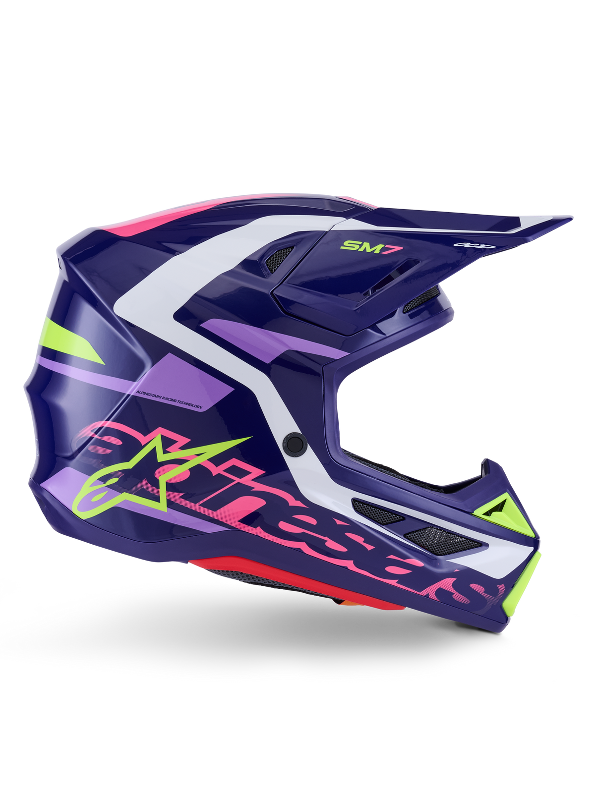 Sm7 Deed Helmet Blue/ylw Fluo Glossy Xl