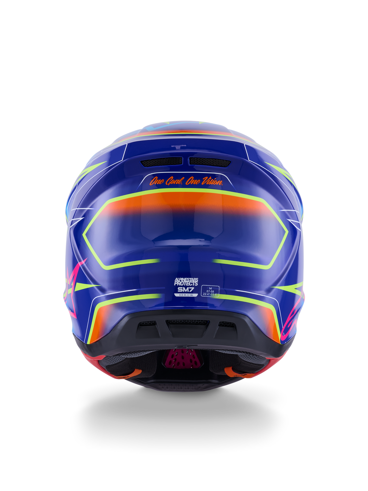 Sm7 Cast Helmet Blue/pnk/ylw Fluo Glossy Xl