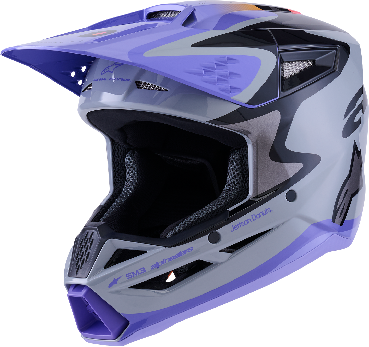 Jettson Sm3 Helmet Gry/purp/blk Glossy Xs