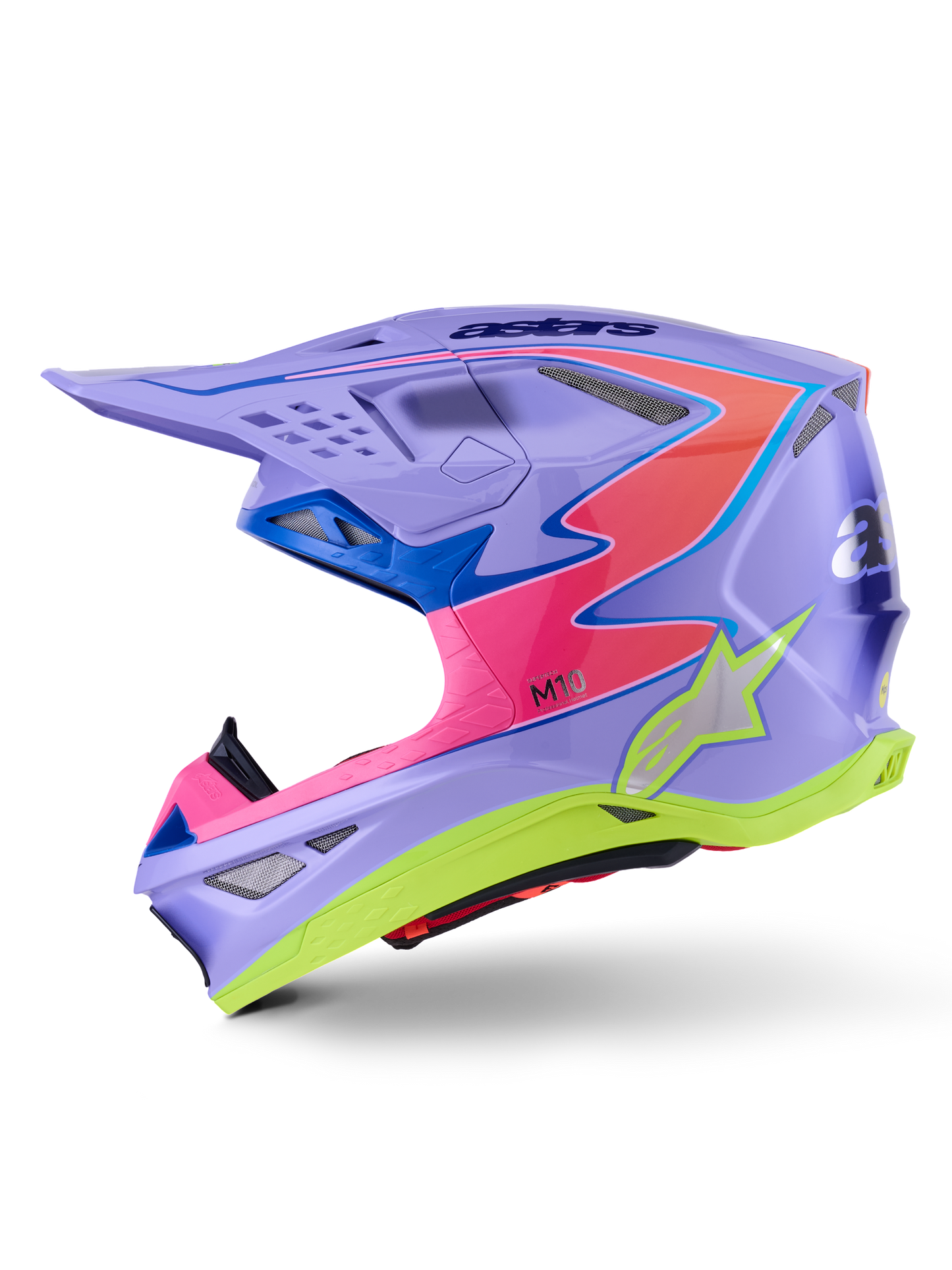 S-m10 Jett Lawrence R01 Helmet Purp/pnk Fluo/ylw Fluo Gls Xs