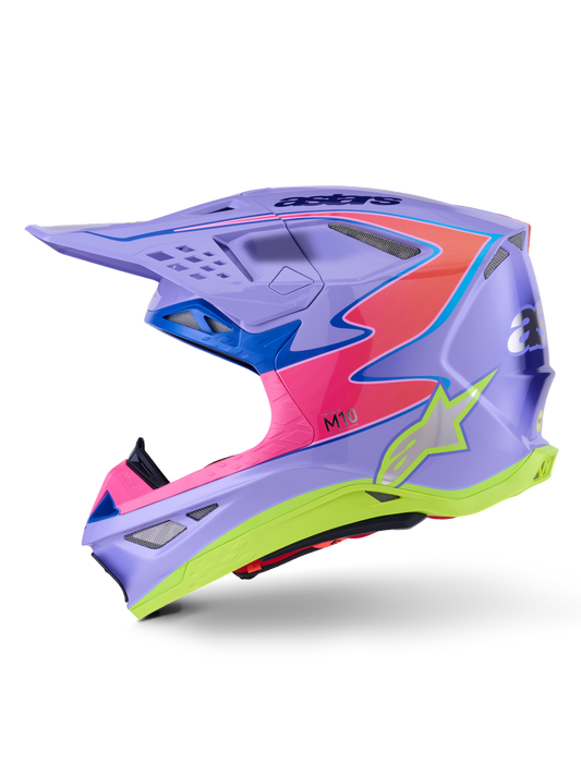 S-m10 Jett Lawrence R01 Helmet Purp/pnk Fluo/ylw Fluo Gls Xs
