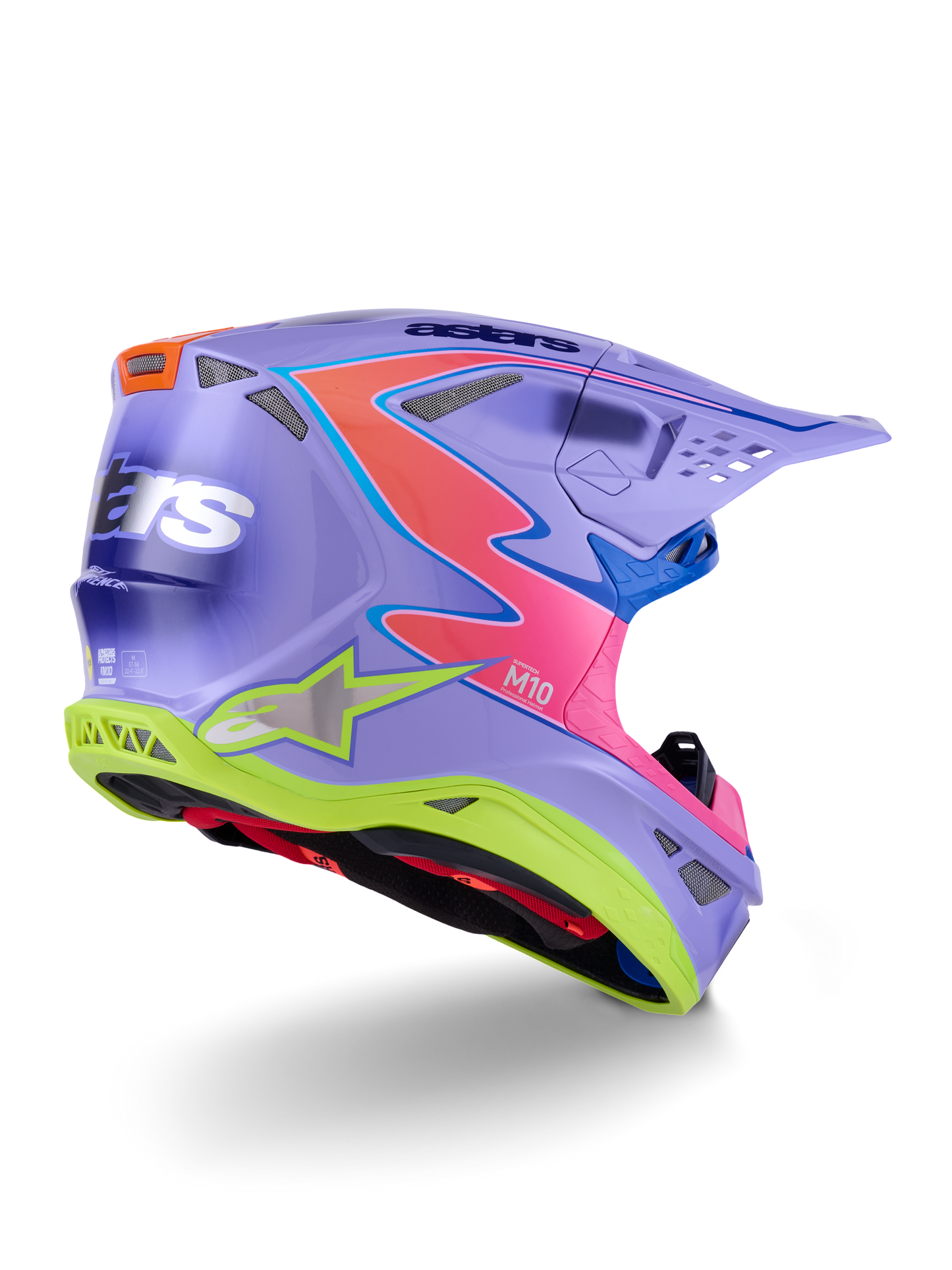S-m10 Jett Lawrence R01 Helmet Purp/pnk Fluo/ylw Fluo Gls Xs