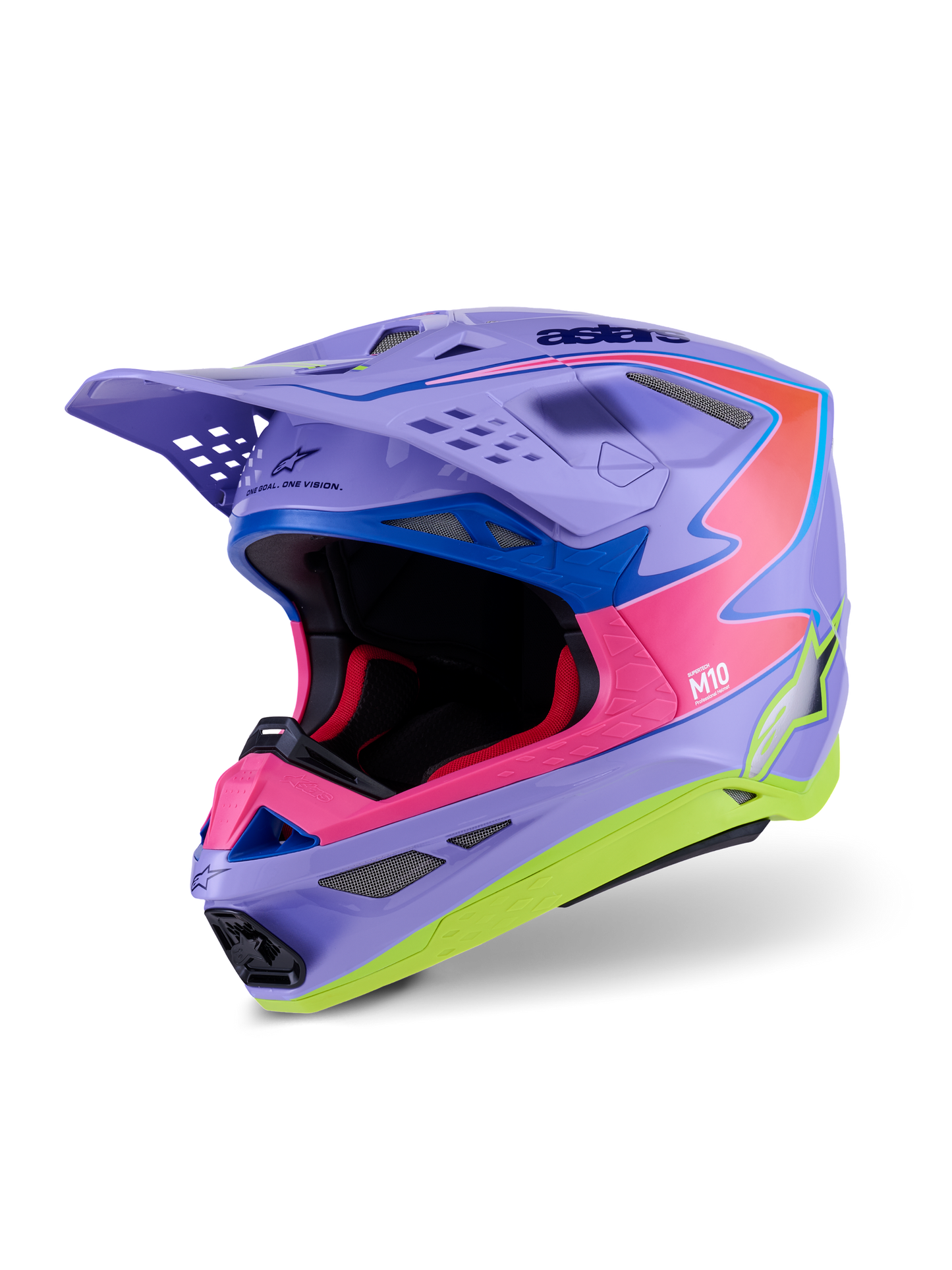 S-m10 Jett Lawrence R01 Helmet Purp/pnk Fluo/ylw Fluo Gls Xs