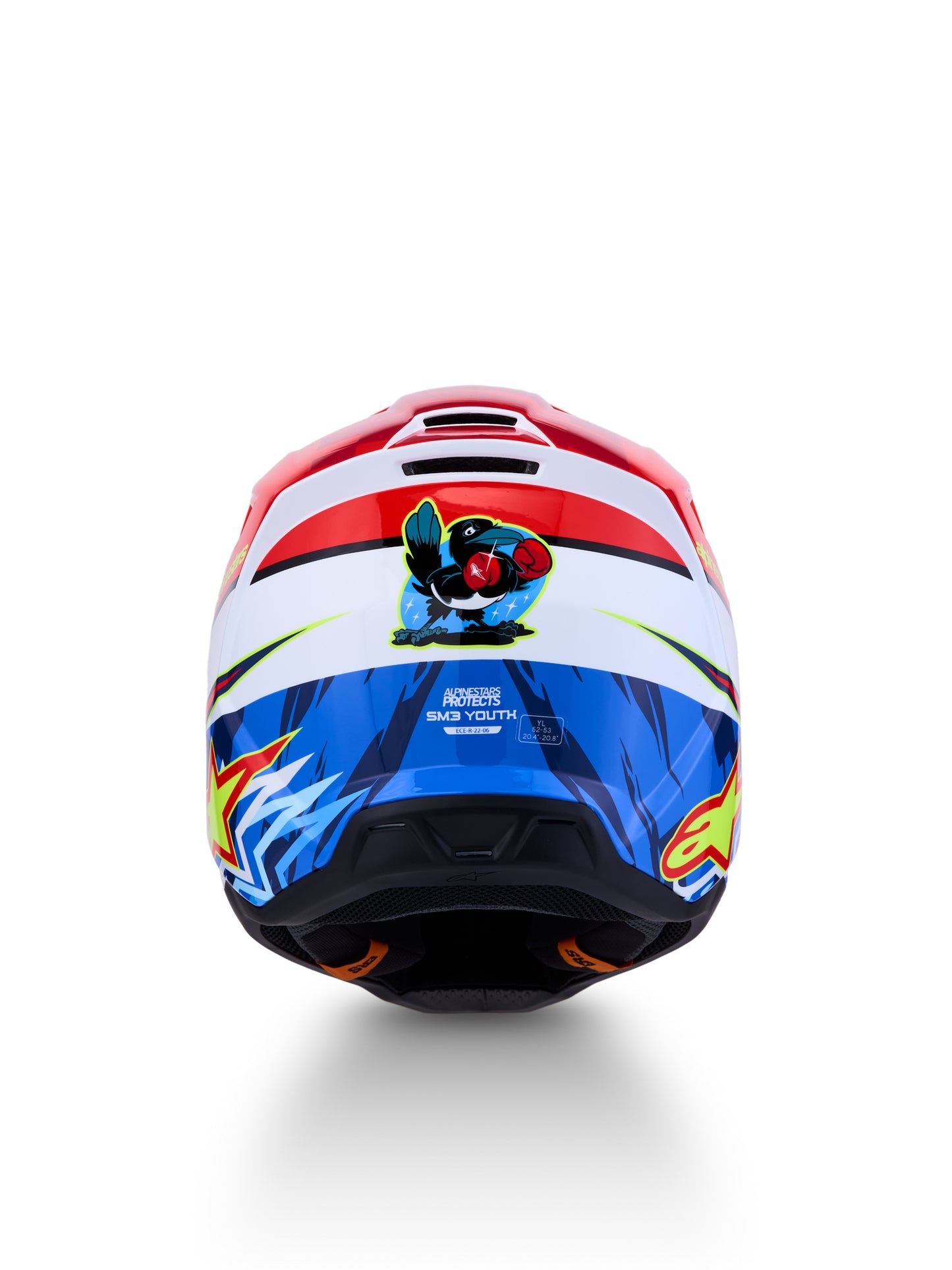 S-m3 Falcon Yth Hlmt Ece06/dot Blu/wh/blk/pink Fl/yl Fl Gl Ys