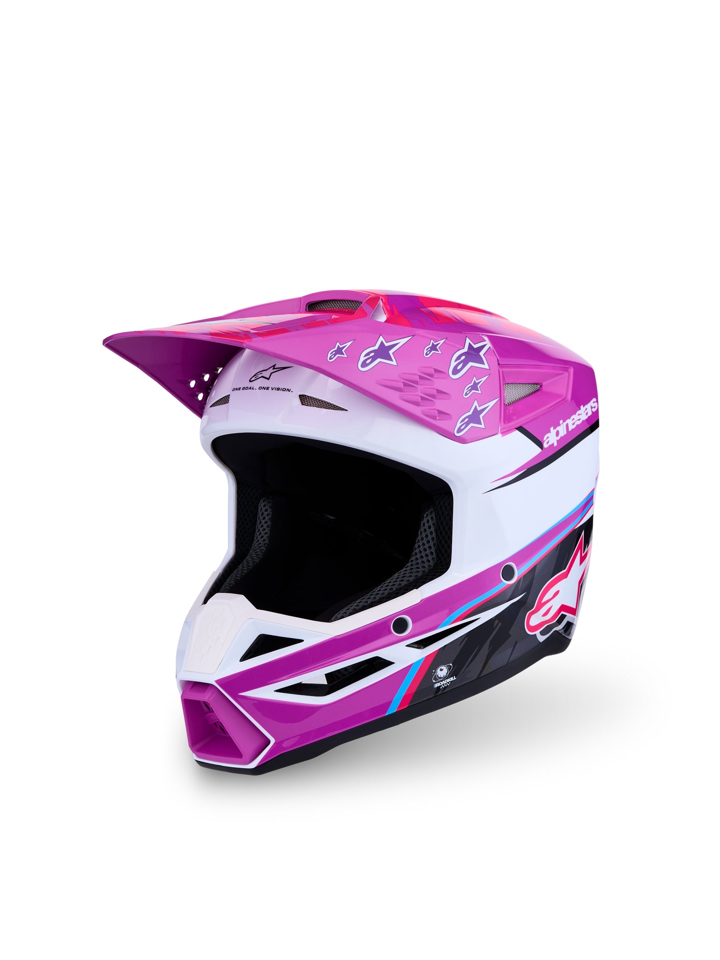 S-m3 Falcon Yth Hlmt Ece06/dot Blu/wh/blk/pink Fl/yl Fl Gl Ys