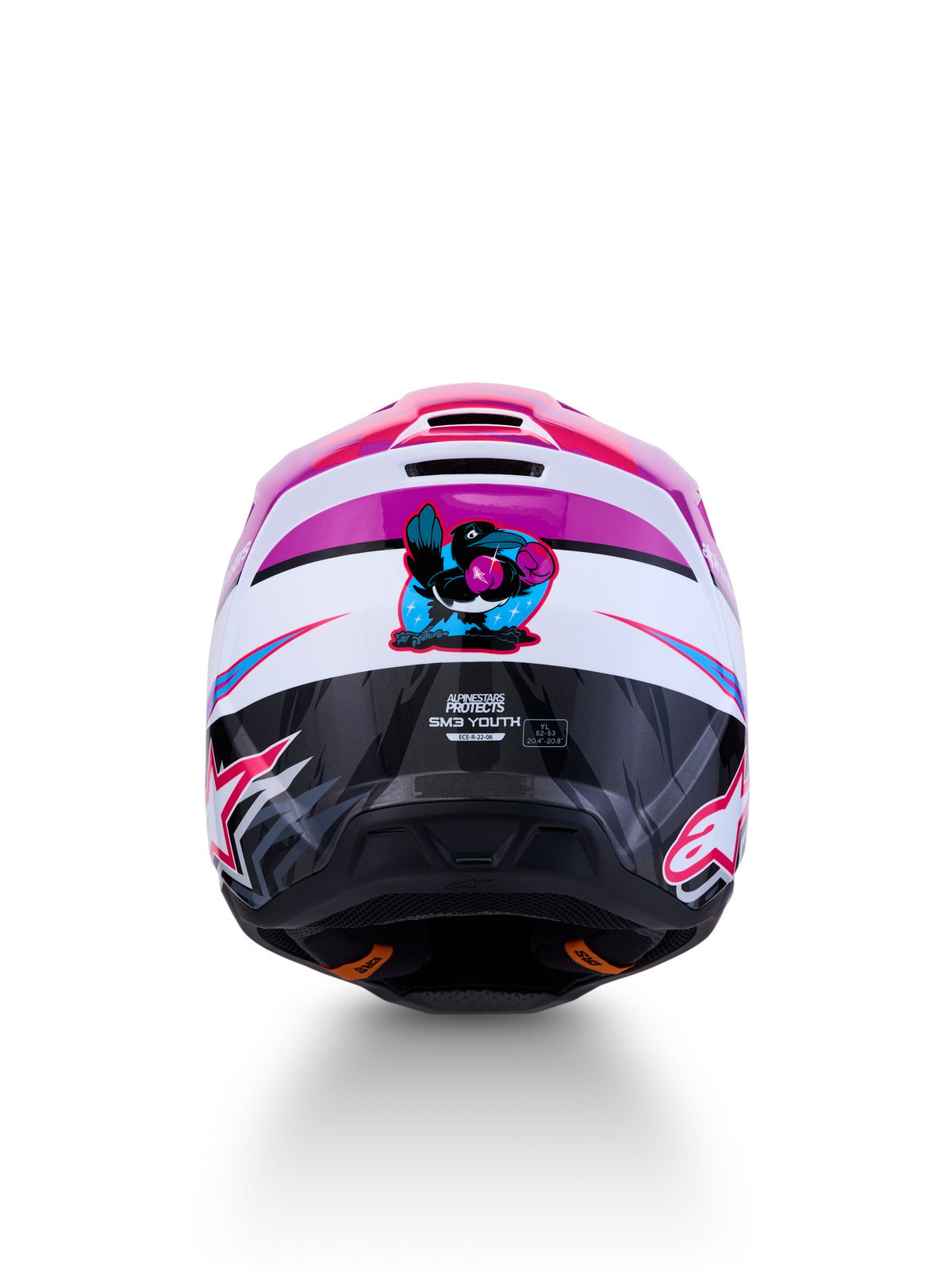 S-m3 Falcon Yth Hlmt Ece06/dot Blu/wh/blk/pink Fl/yl Fl Gl Ys