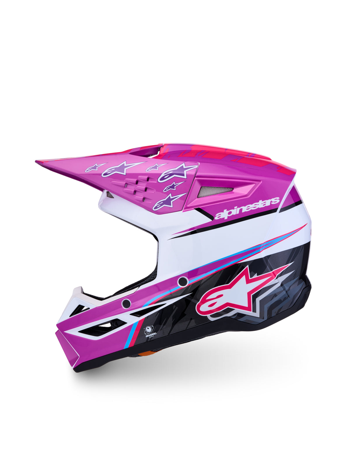 S-m3 Falcon Yth Hlmt Ece06/dot Blu/wh/blk/pink Fl/yl Fl Gl Ys