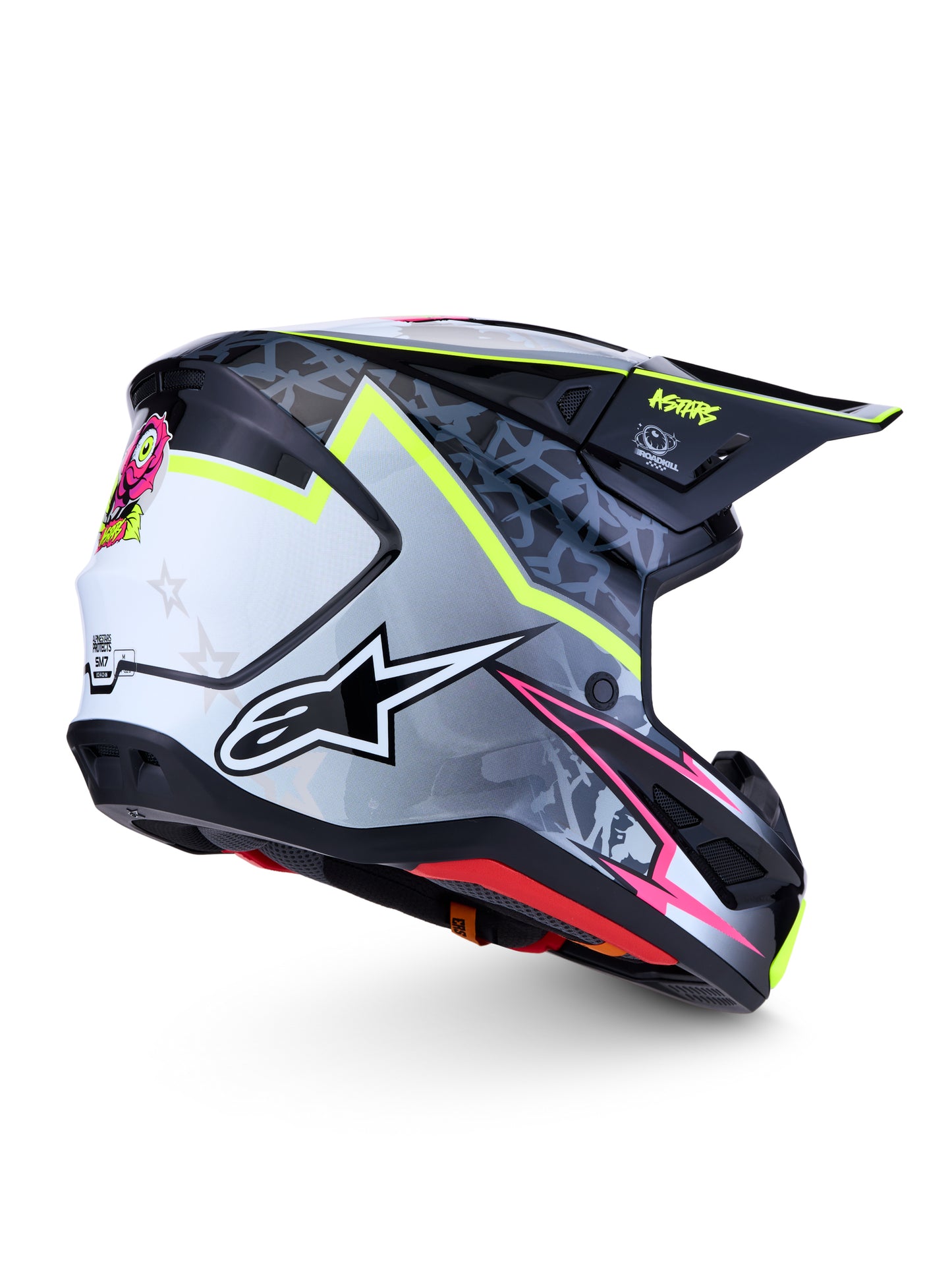 S-m7 Blaster Helmet Ece06/dot Prpl/pink/wht Glossy Xs