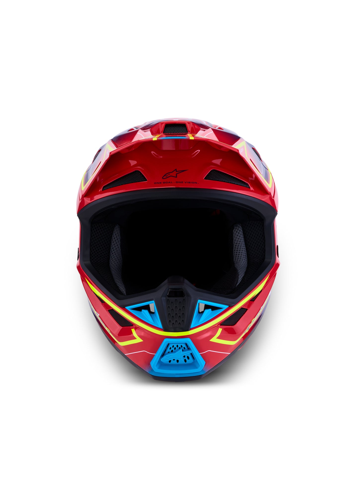 S-m7 Cast Helmet Ece06/dot Red/yllw Fluo/blue Glossy Xl