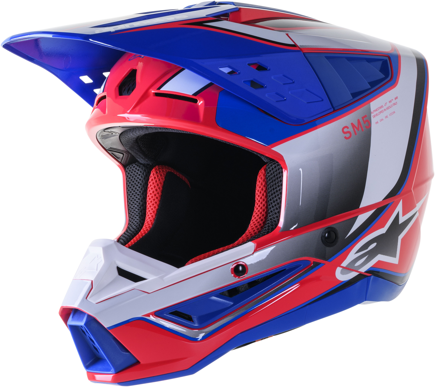 Honda S-m5 Helmet White/blue/red Glossy Xs