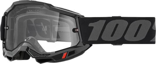 100% Accuri 2 Enduro Moto Goggle Black Clear Lens