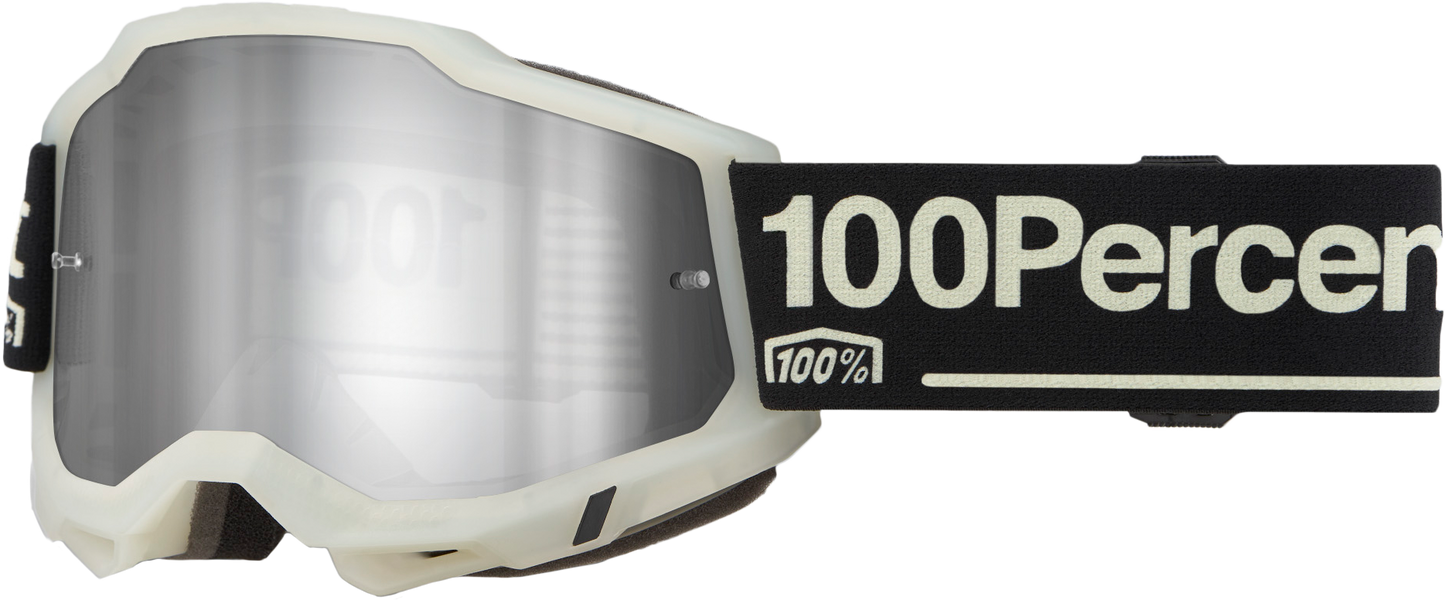 100% Accuri 2 Goggle Glow Mirror Silver Lens