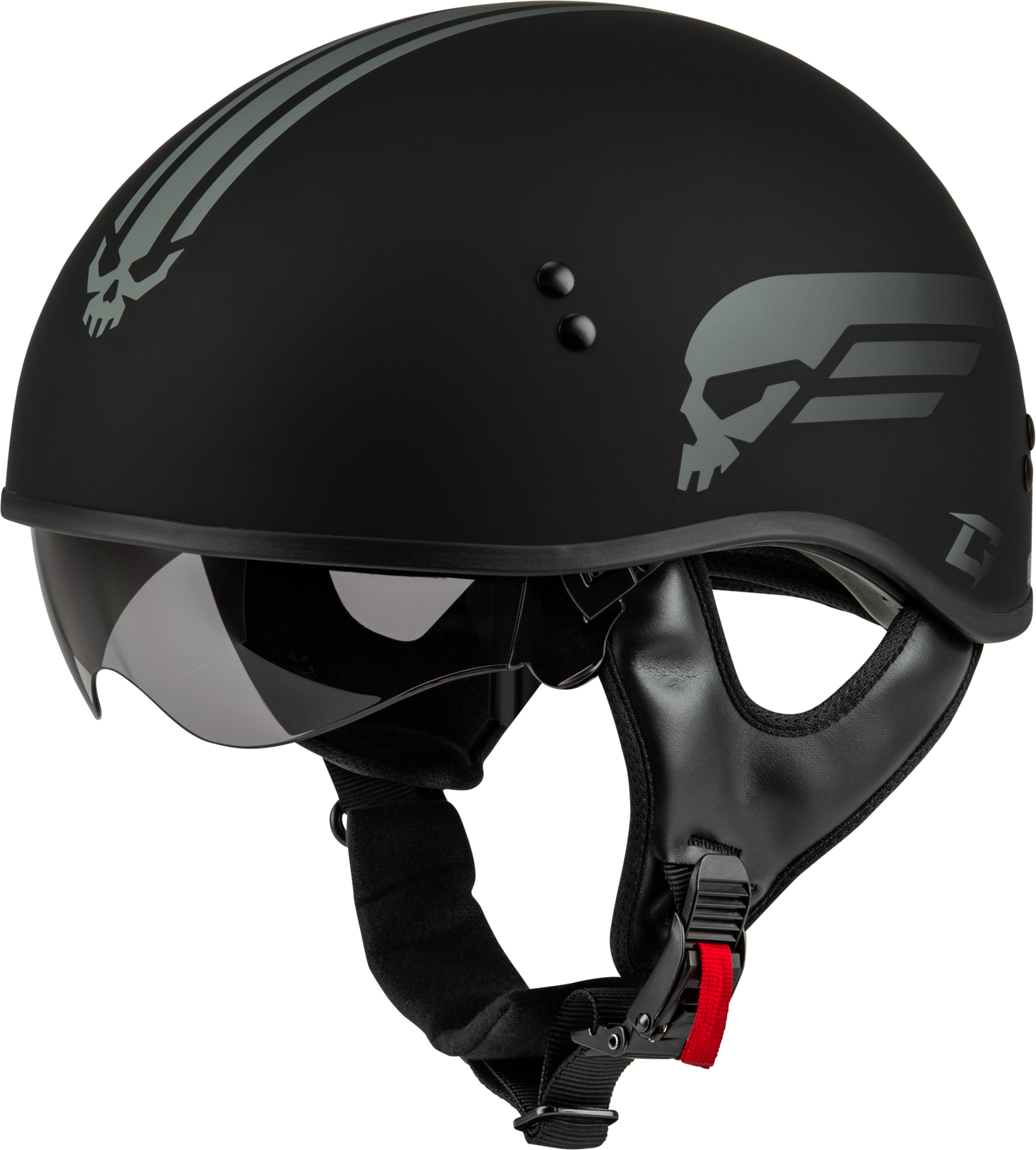 Hh-65 Retribution Helmet W/peak Matte Black/red Xs