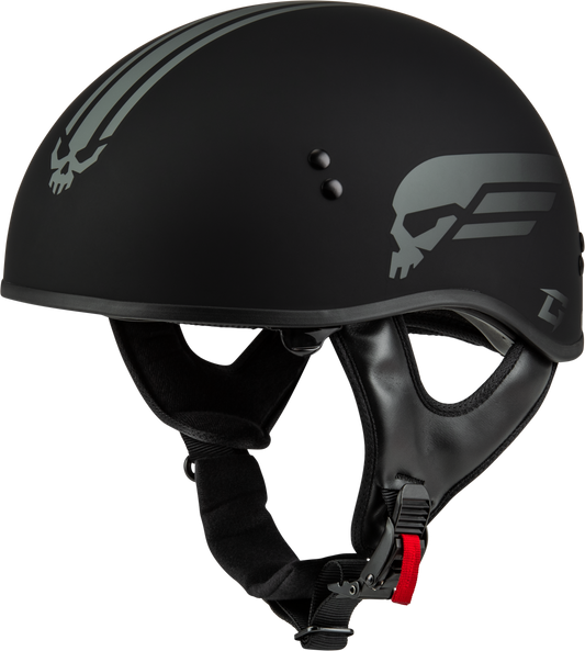Hh-65 Retribution Helmet W/peak Matte Black/red Xs
