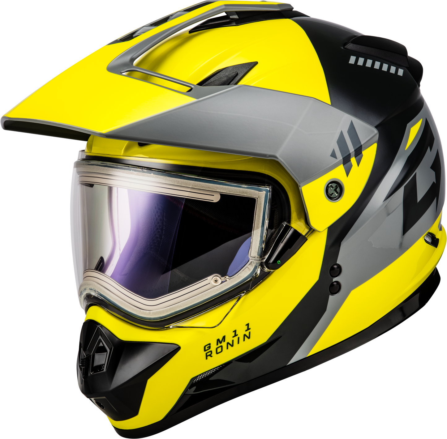 GMax Gm-11s Ronin Snow Helmet W/ Elec Shld