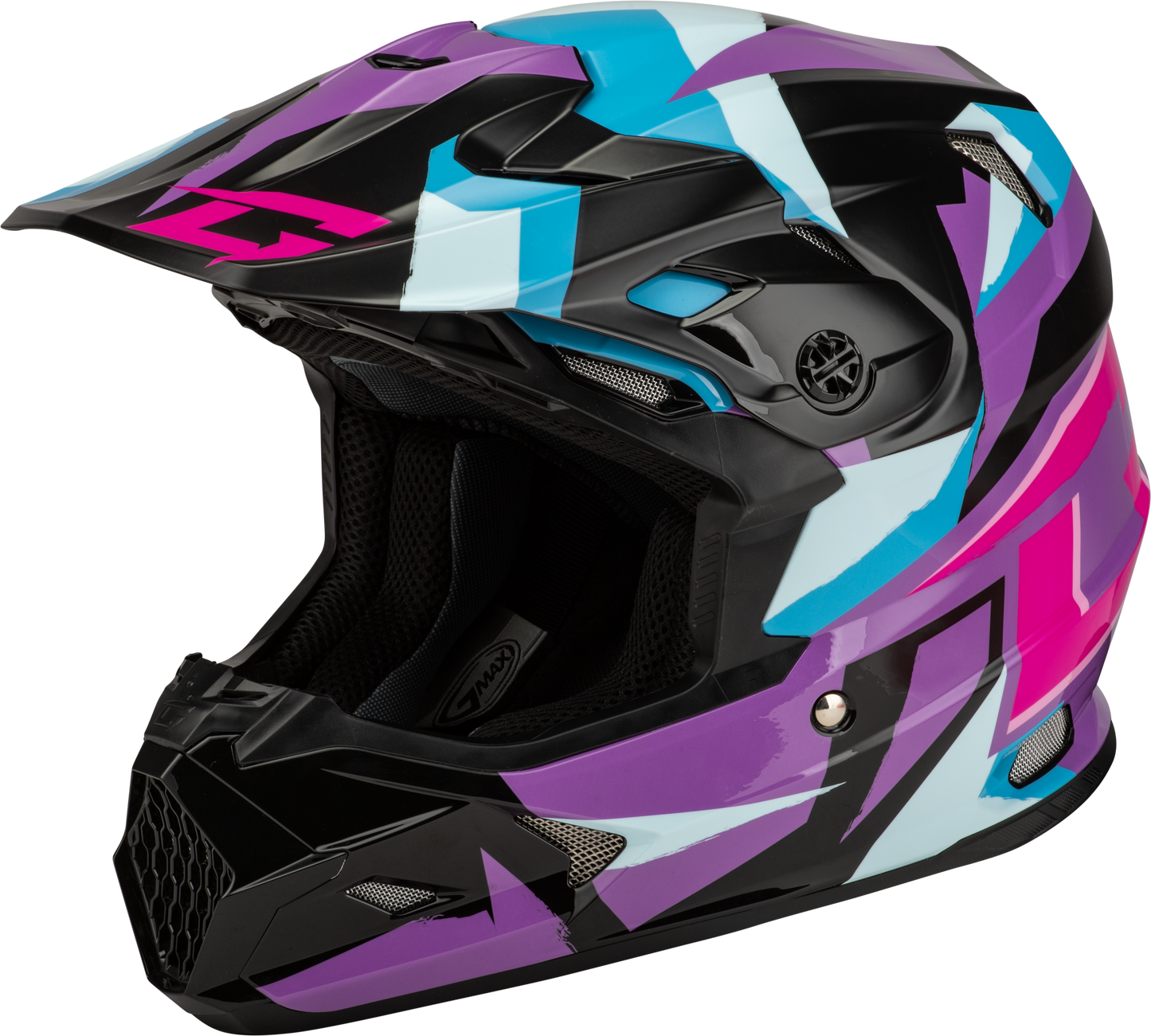 Mx-96 Splinter Helmet Black/purple/blue Xs