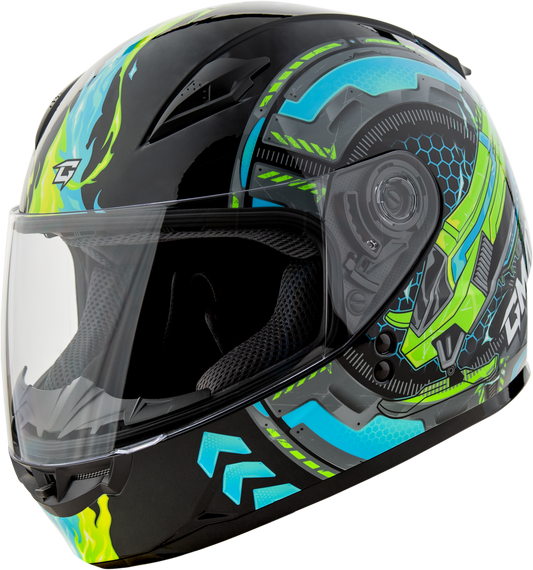 Youth Gm-49y Charge Helmet Black/red/yellow Ys