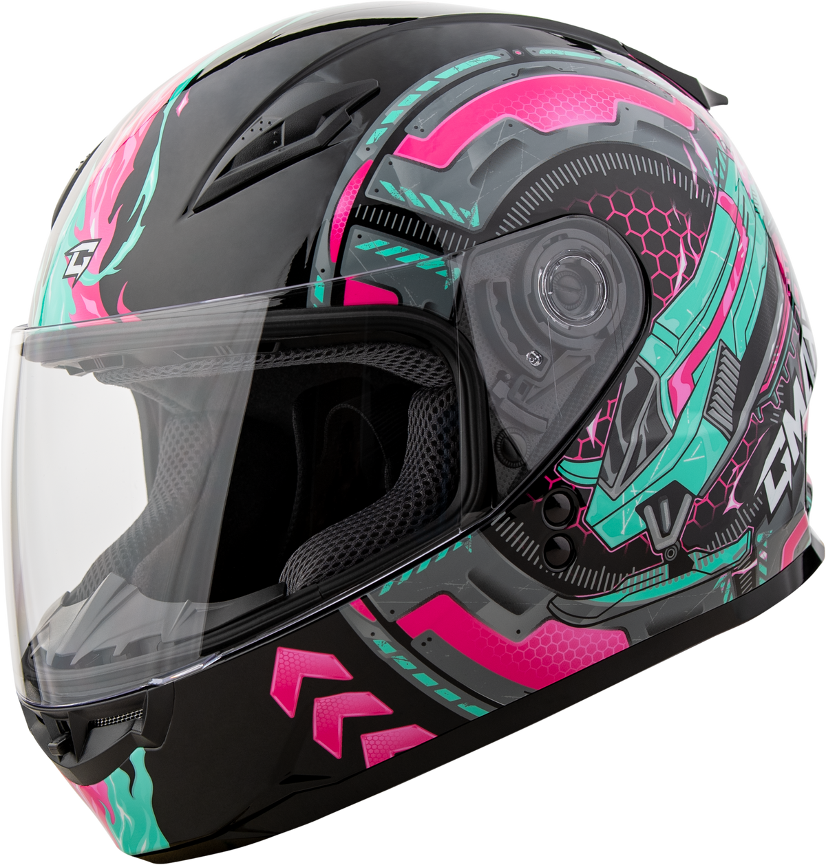 Youth Gm-49y Charge Helmet Black/red/yellow Ys