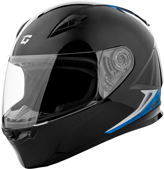 Ff-49 Syth Helmet Black/silver Blue Xl