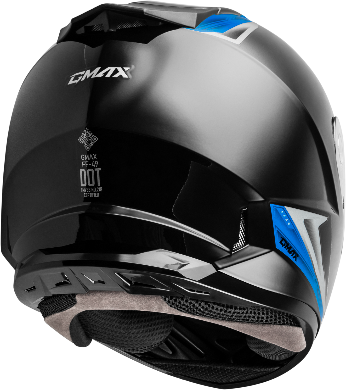 Ff-49 Syth Helmet Black/silver Blue Xl