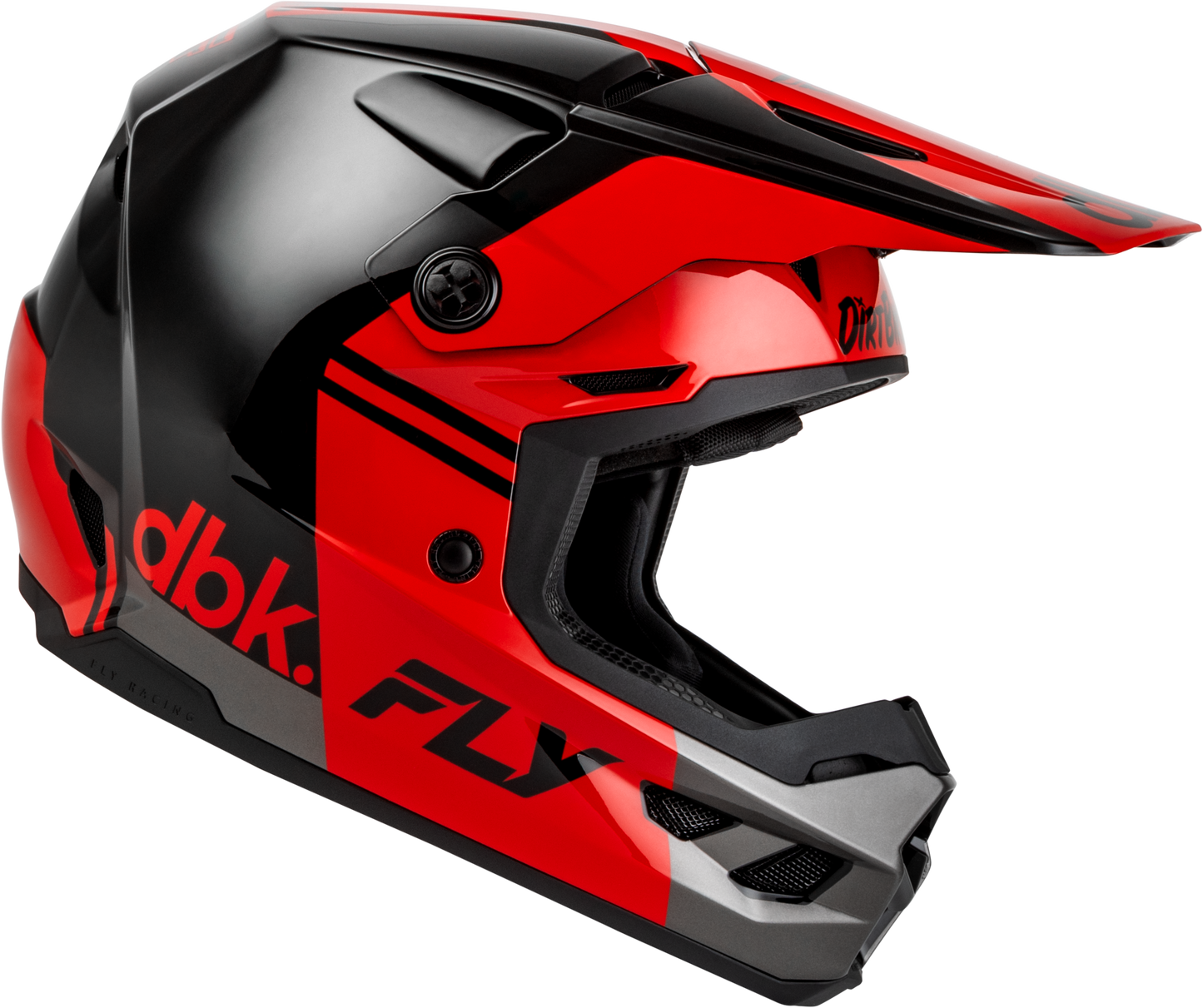 Kinetic Dbk Helmet Black/red/grey Xs