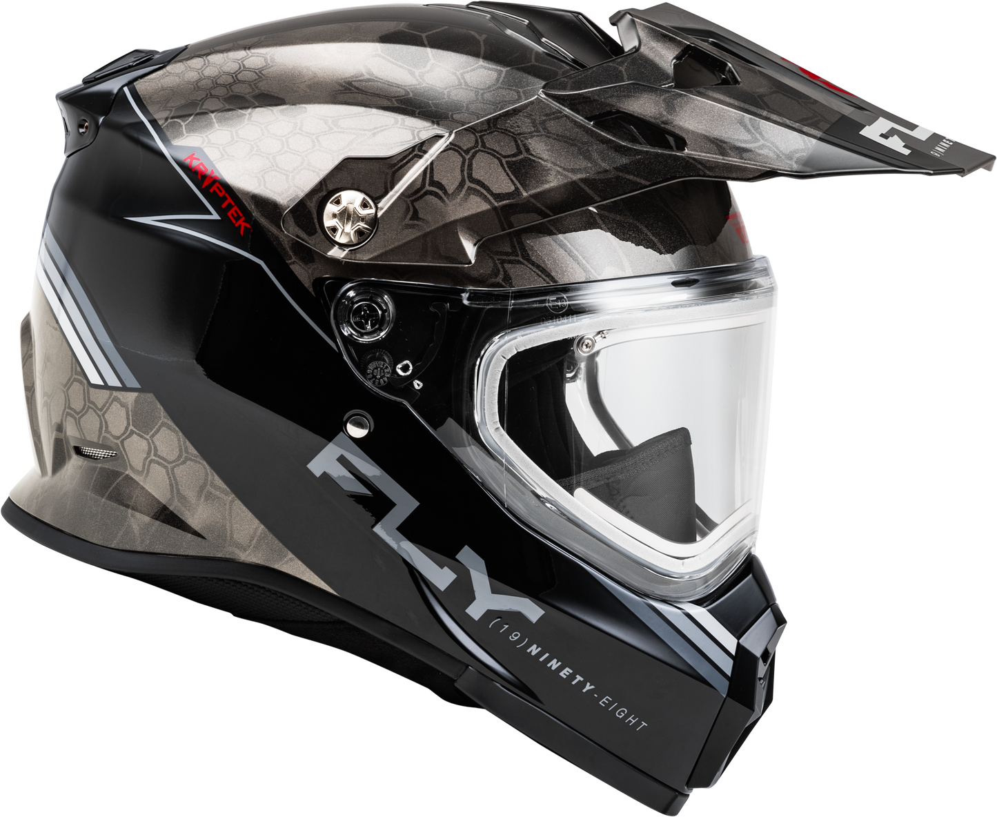 Trekker Cw Conceal Helmet Elec Shld Slate/black/red Xs
