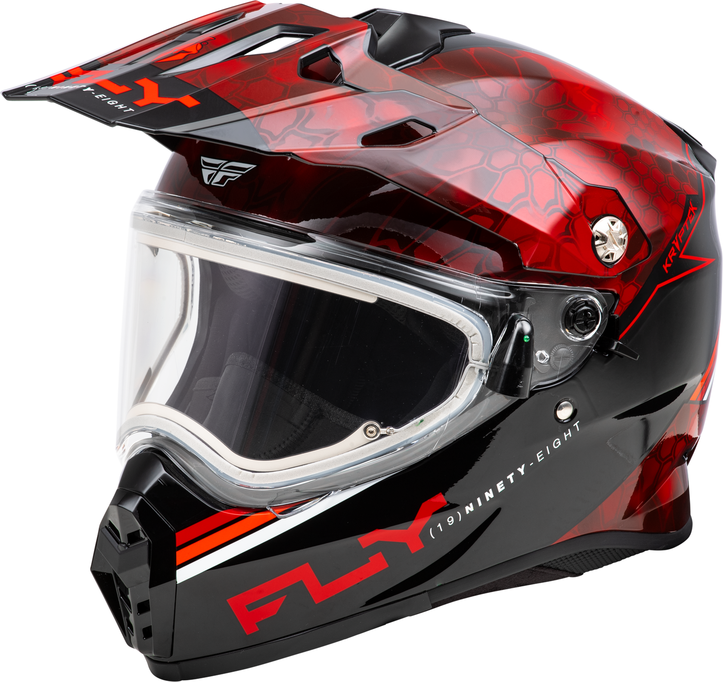 Trekker Cw Conceal Helmet Elec Shld Slate/black/red Xs
