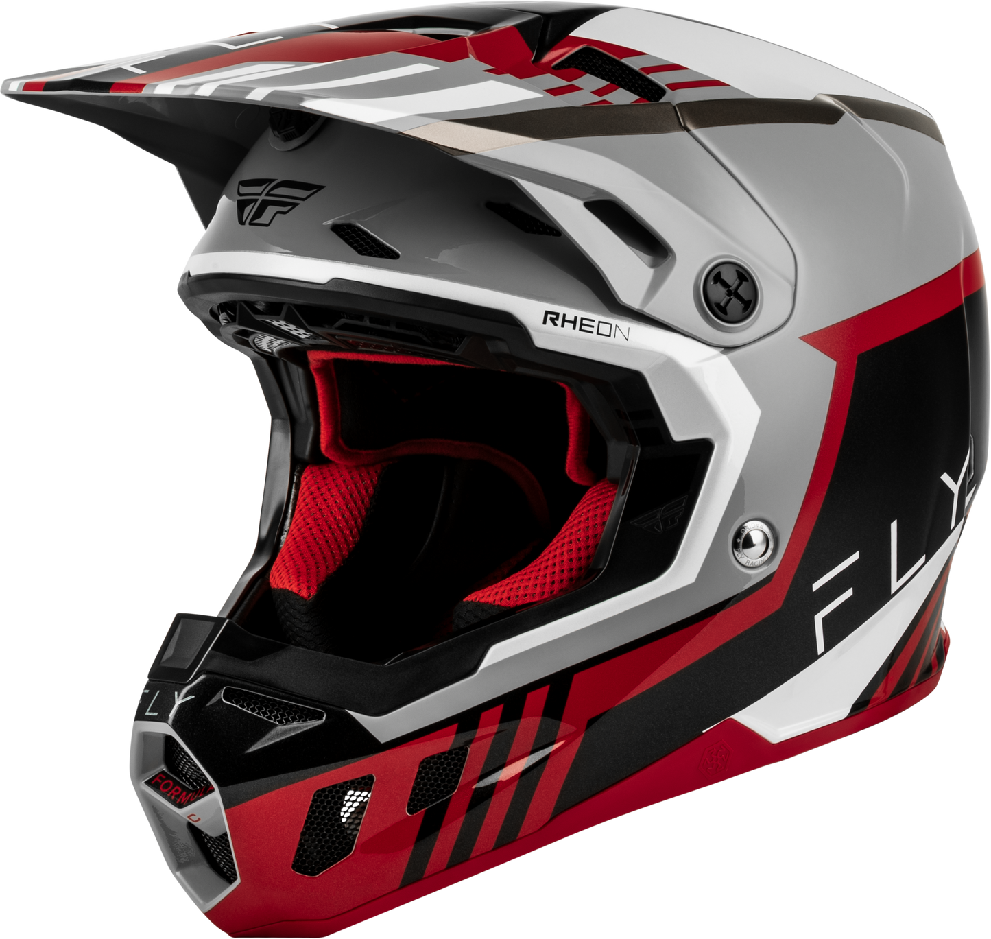 Youth Formula Cc Strike Helmet Matte Grey/green/teal Yl