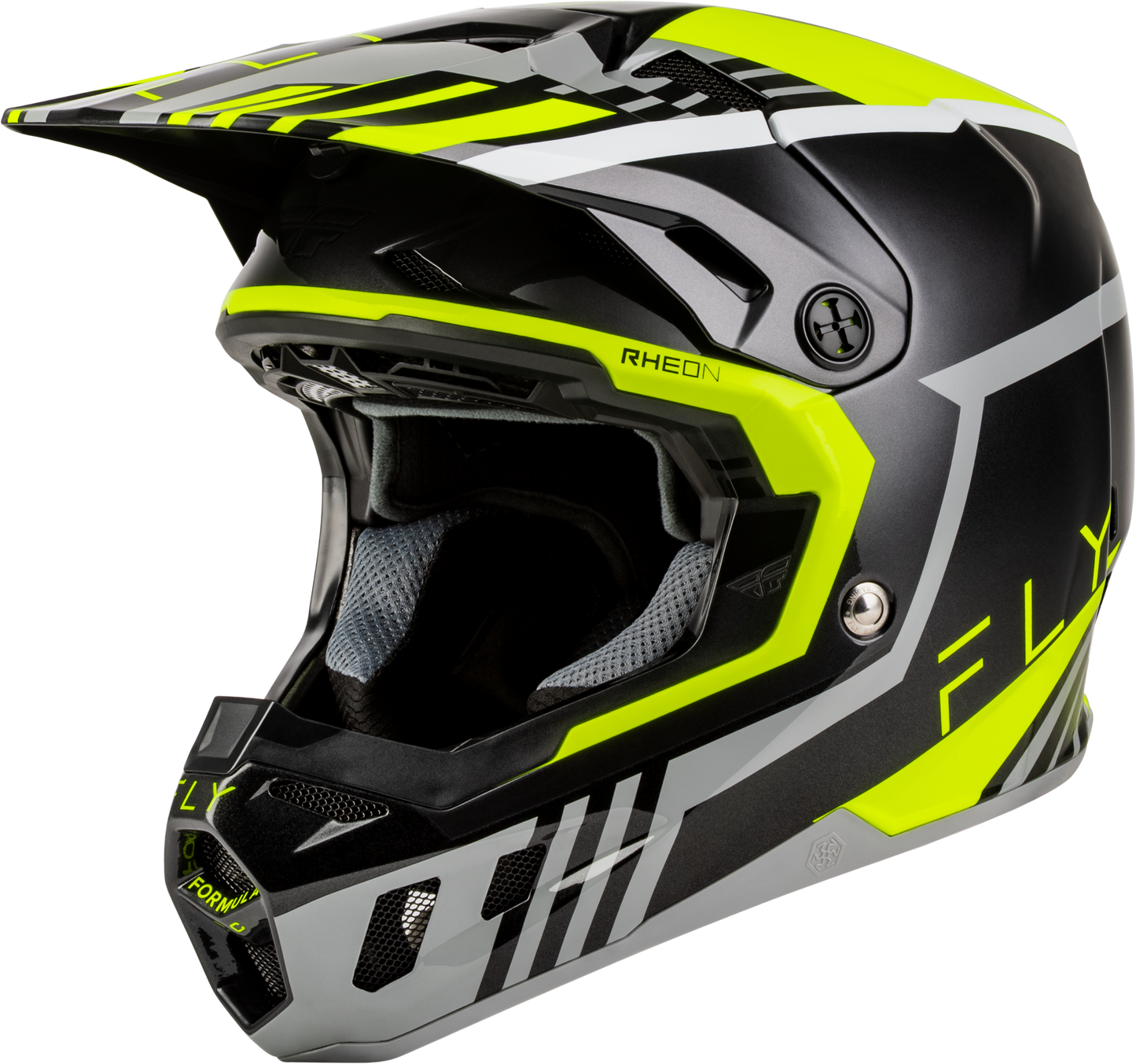 Youth Formula Cc Strike Helmet Matte Grey/green/teal Yl