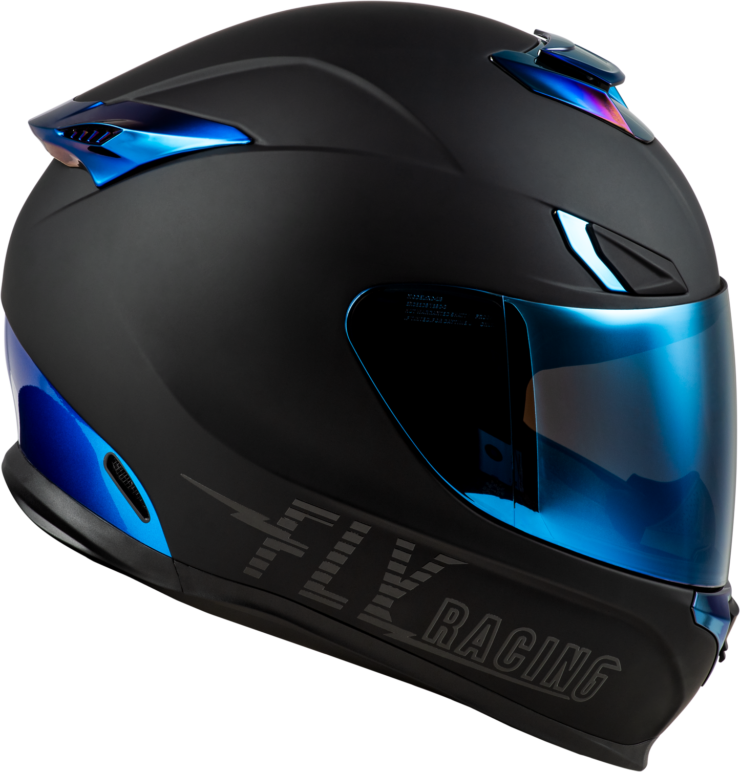 Fly Sentinel Recon Helmet Matte Black/blue Chrome