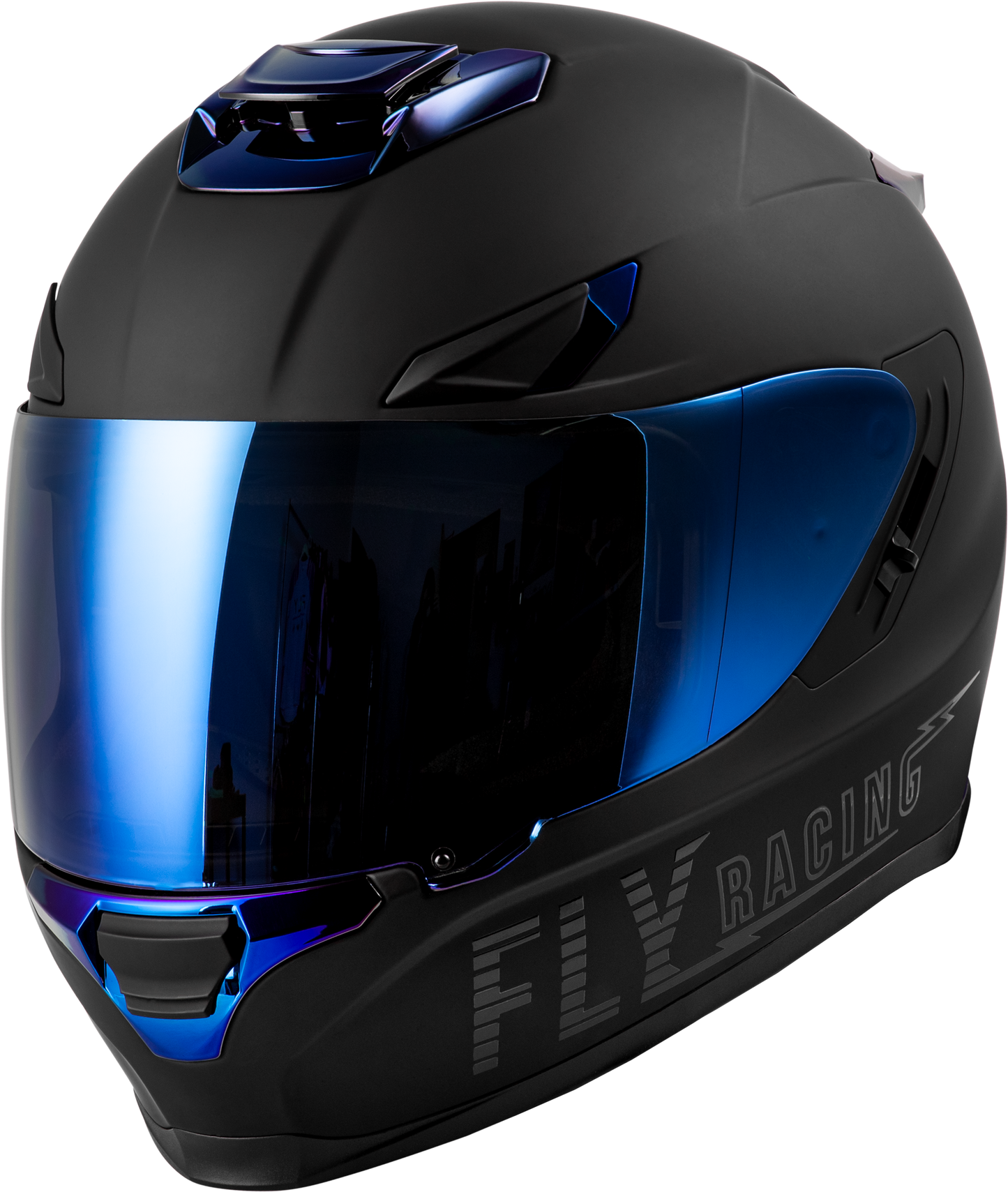 Fly Sentinel Recon Helmet Matte Black/blue Chrome