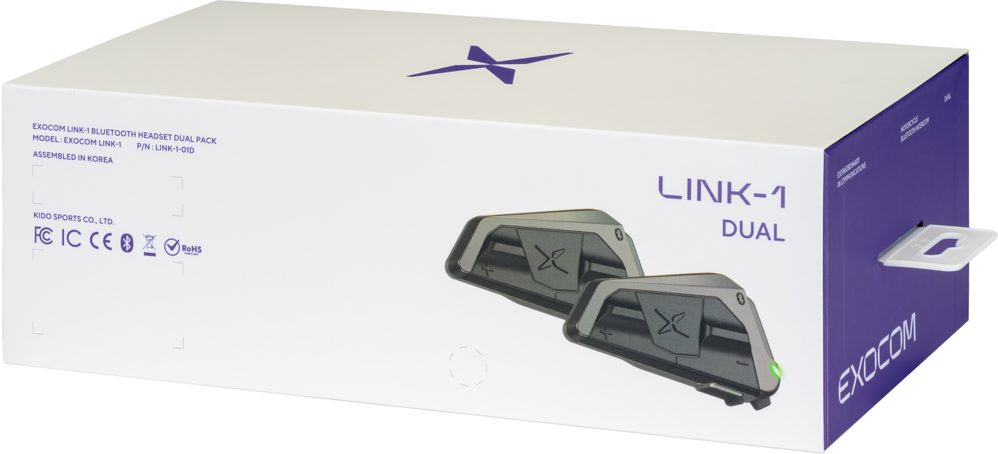 Exocom Link-1 Bluetooth Communicator (dual Pack)